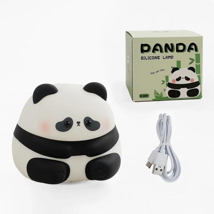 Фото Силіконовий нічник Sirius Панда товстунчик із сенсорним керуванням від USB  - Магазин MASMART