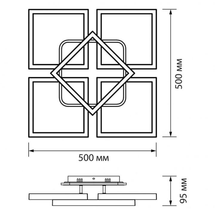 Фото Люстра LED Ardero AL6491ARD URBAN 105W 3000K-6000K с пультом  - Магазин MASMART