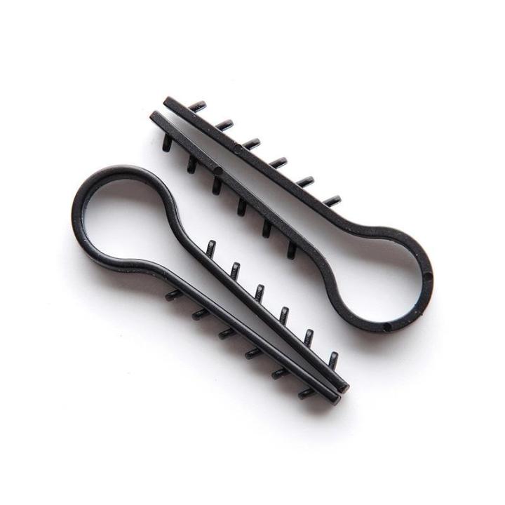 Фото Дюбель-елка (зажим) 10 мм для круглого кабеля черная 100шт/уп - Магазин MASMART