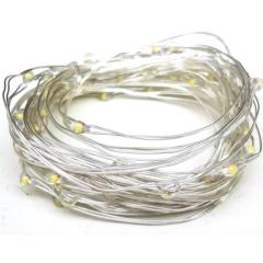 Фото Гірлянда LED 5м краплі роси на батарейках та USB 100LED біла  - Магазин MASMART