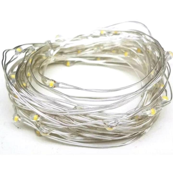 Фото Гирлянда LED 10м капли росы на батарейках и USB 100LED белая - Магазин MASMART