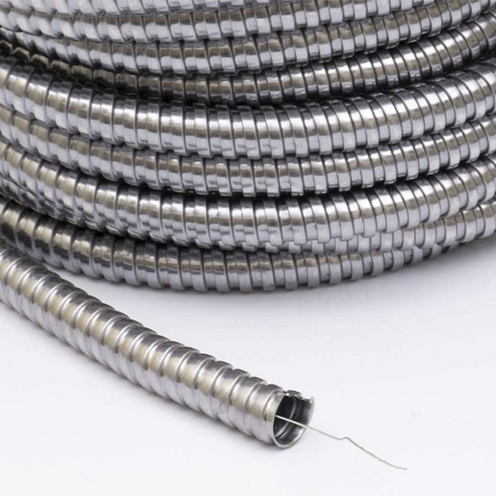 Фото Металлорукав 18 мм оцинкованный с протяжкой Takel  - Магазин MASMART