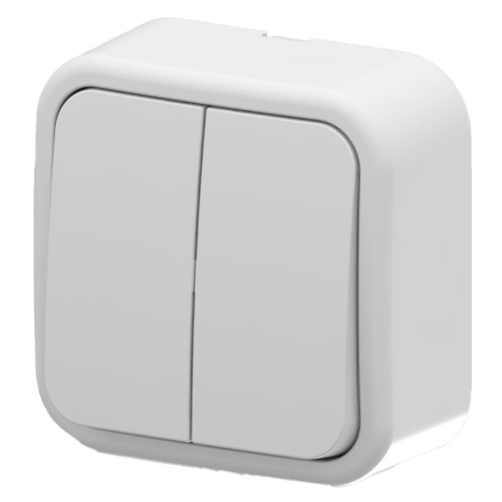 Фото Вимикач двоклавішний Arvia Aria білий - Магазин MASMART