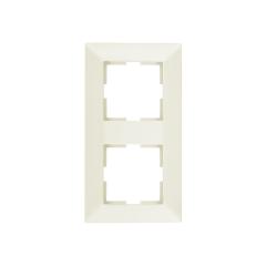 Фото Рамка 2-місна VIKO Meridian крем вертикальна  - Магазин MASMART