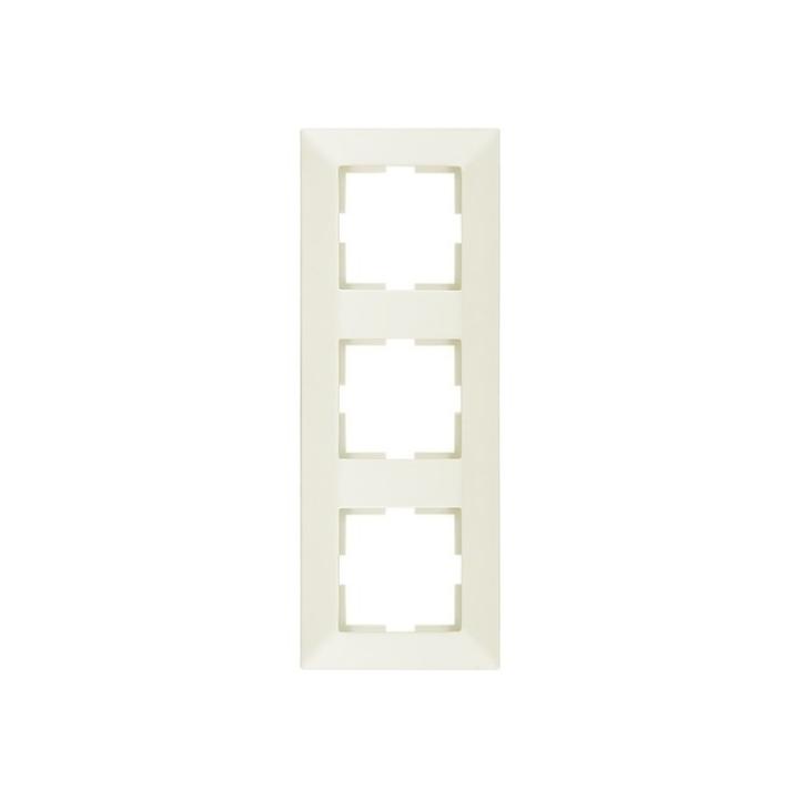 Фото Рамка 3-місна VIKO Meridian крем вертикальна - Магазин MASMART