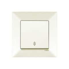 Фото Вимикач одноклавішний прохідний VIKO Meridian крем  - Магазин MASMART