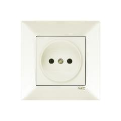 Фото Розетка без заземления VIKO Meridian крем  - Магазин MASMART