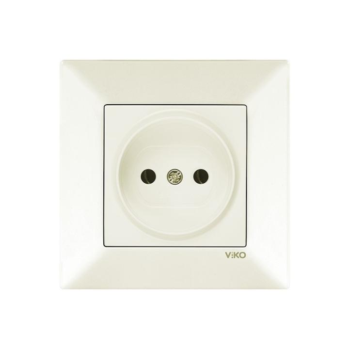 Фото Розетка без заземления VIKO Meridian крем - Магазин MASMART