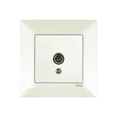 Фото Розетка TV телевизионная конечная VIKO Meridian крем...  - Магазин MASMART