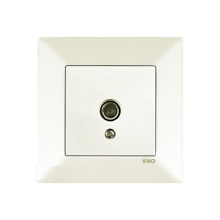 Фото Розетка TV телевізійна кінцева VIKO Meridian крем (90970210-WH) - Магазин MASMART