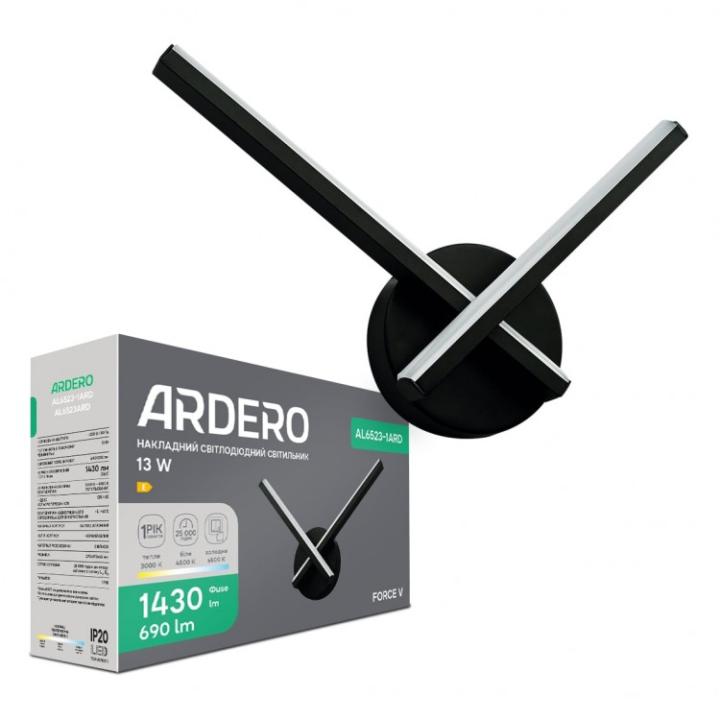Фото Светильник бра LED Ardero AL6523-1ARD FORCE V 13W черный - Магазин MASMART