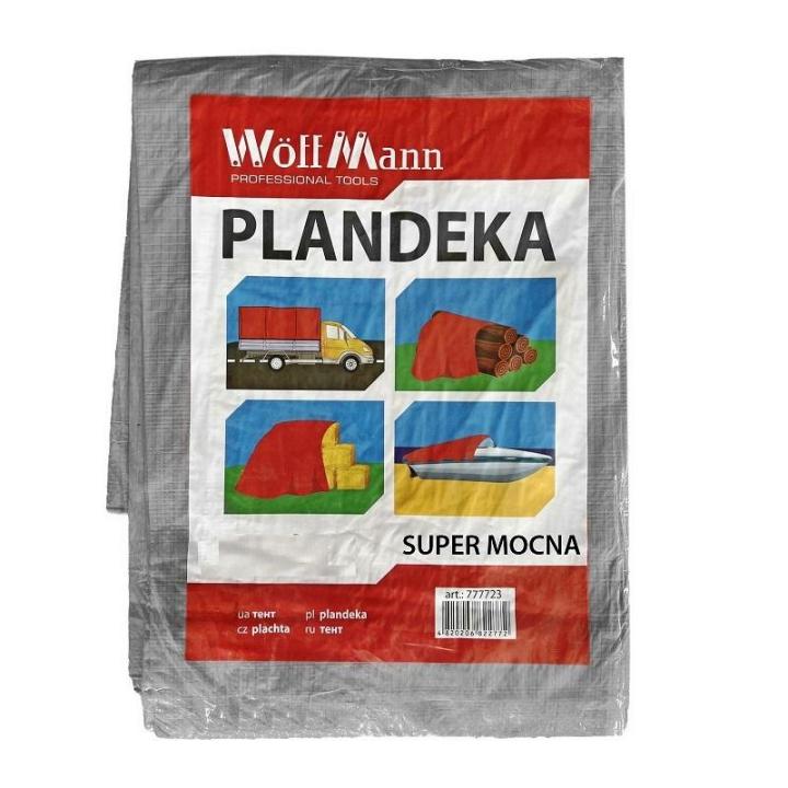 Фото Тент "Серебряный 3х4м 110 GSM Silver color" WoffMann PLANDEKA SUPER MOCNA - Магазин MASMART