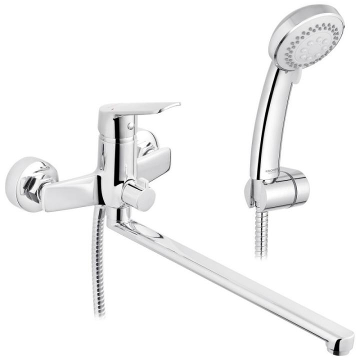 Фото Змішувач для ванни Kroner KRP Dorn-C070 з довгим відливом - Магазин MASMART