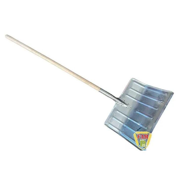 Фото Лопата снегоуборочная 480х365 мм металлическая с черенком  - Магазин MASMART