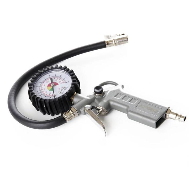 Фото Пистолет для подкачки колес пневматический с манометром APRO 85-200л/мин 12бар (850080)  - Магазин MASMART
