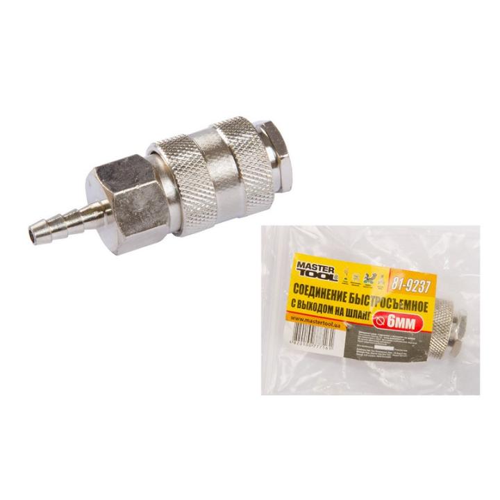 Фото Соединение быстросъемное под шланг 6 мм Mastertool 81-9237 - Магазин MASMART