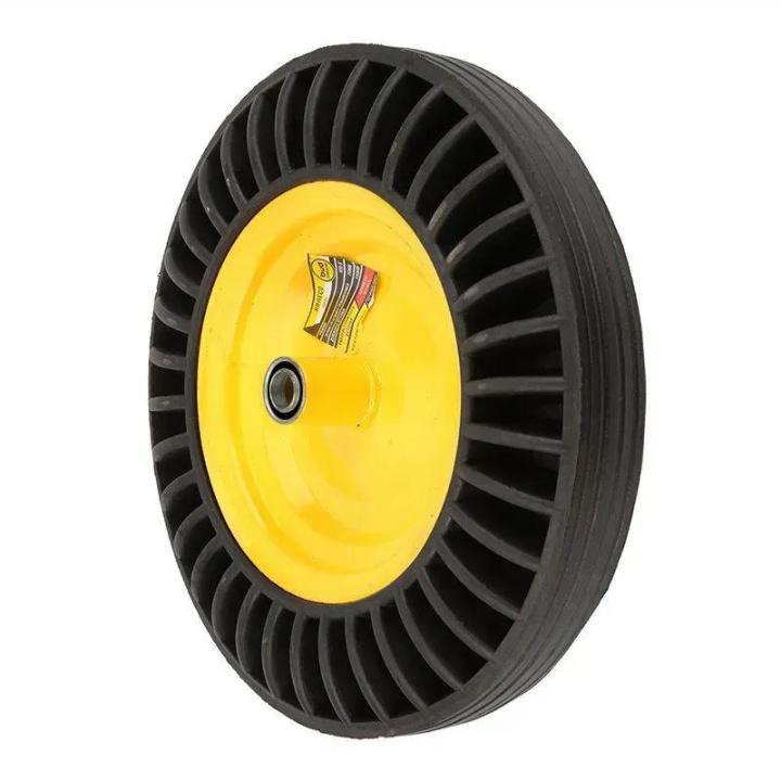 Фото Колесо BudMonster литое усиленное 4.0х8, посадочный диаметр 20мм, диаметр колеса 38см, втулка 130мм (01-054) - Магазин MASMART