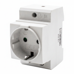 Фото Модульна розетка Lemanso на DIN-рейку з заземленнням 16А...  - Магазин MASMART