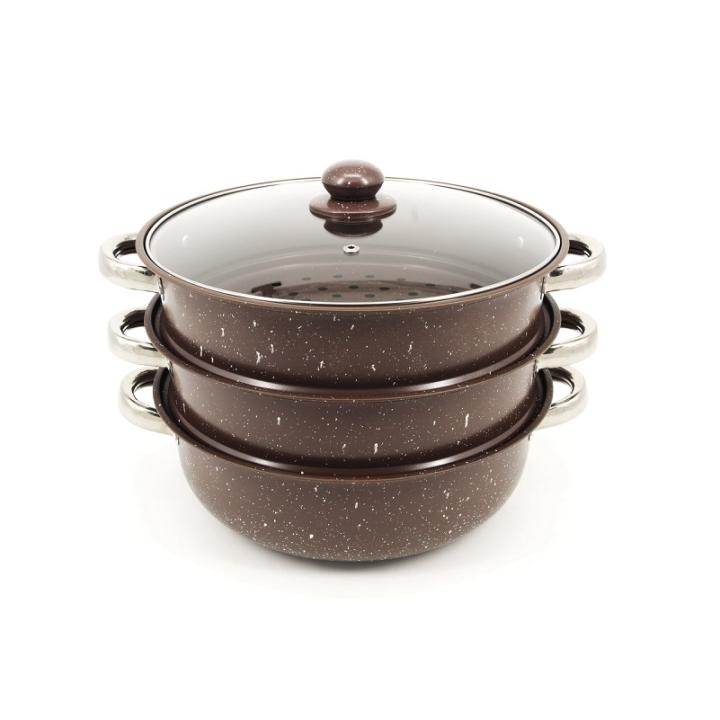 Фото Каструля-пароварка з кришкою 3-рівнева A-PLUS 28см (2068)  - Магазин MASMART