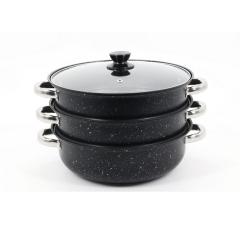 Фото Каструля-пароварка з кришкою 3-рівнева A-PLUS 28см (2068)  - Магазин MASMART