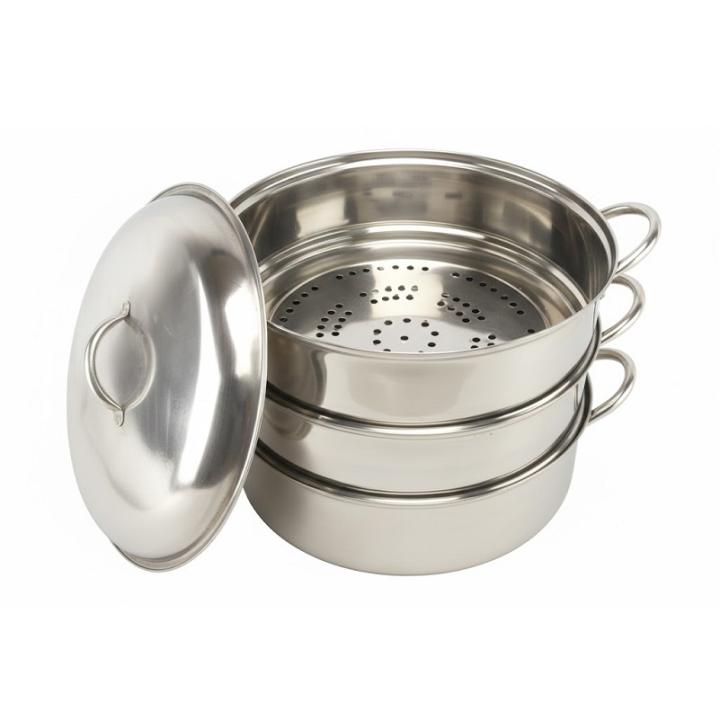 Фото Каструля-пароварка з кришкою 3-рівнева A-PLUS 28см (0379) - Магазин MASMART