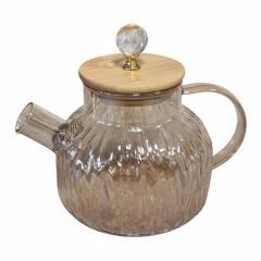 Фото Заварювальний чайник 1,5л S&T YANTAR з бамбуковою кришкою  - Магазин MASMART