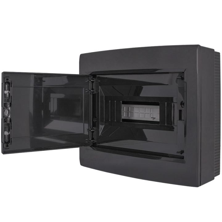 Фото Бокс наружный E.Next e.plbox.pro.n.12b.black 12 модулей черный IP40  - Магазин MASMART