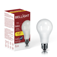 Фото Лампа LED Bellight A60 12-48V низьковольтна 9W E27 4000K  - Магазин MASMART