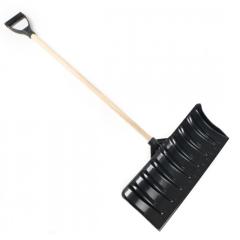 Фото Лопата для снега пластиковая Горизонт 65х28см с ручкой и...  - Магазин MASMART