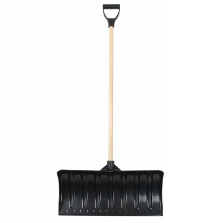 Фото Лопата для снігу пластикова Горизонт 65х28см з держаком та ручкою  - Магазин MASMART
