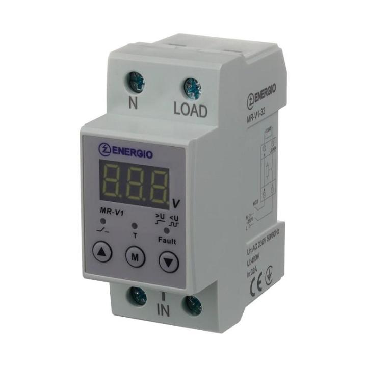 Фото Реле контролю напруги однофазне 32А ENERGIO V1 - Магазин MASMART