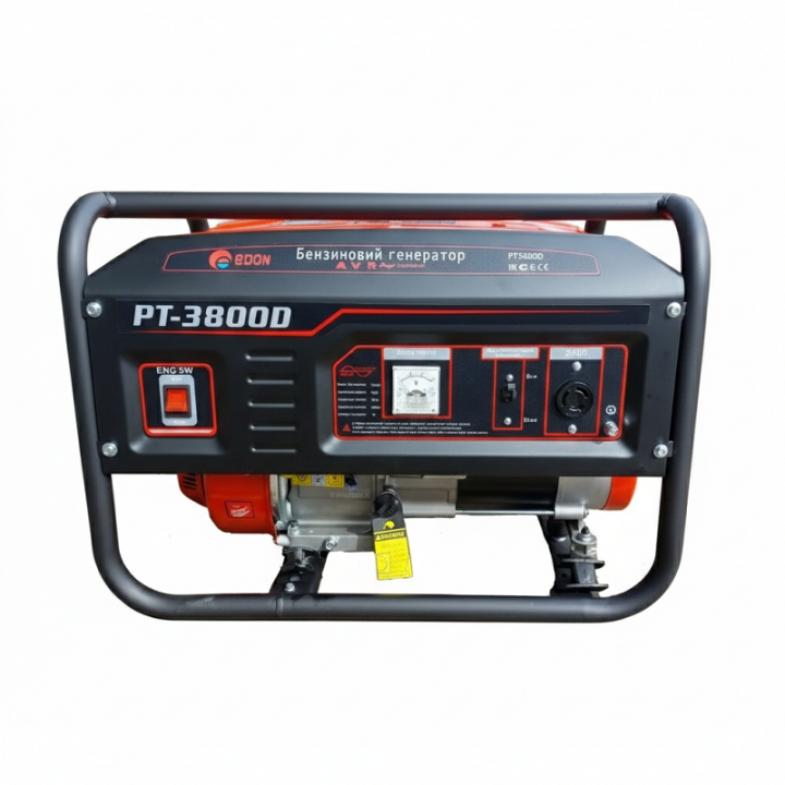 Фото Генератор бензиновый EDON 2,8/3,0 кВт PT-3800D ручной старт - Магазин MASMART