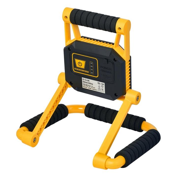 Фото Прожектор LED переносний аварійний Delux REL-100 (3.7V 2200mAh) LED COB 10W 6500K IP54  - Магазин MASMART