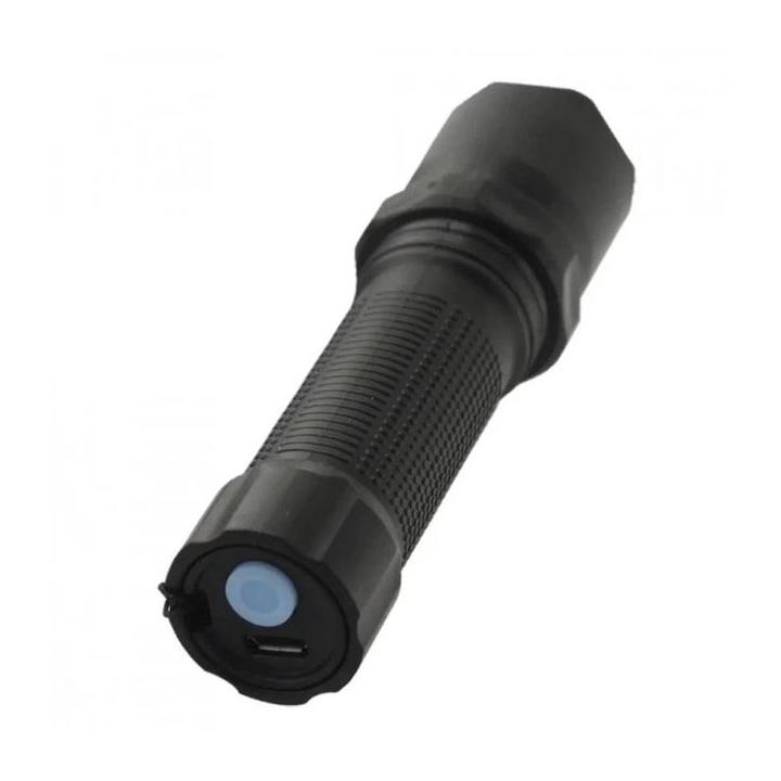 Фото Ліхтар ручний LED Quantum Minik black 3W з USB (QM-FL1043)  - Магазин MASMART