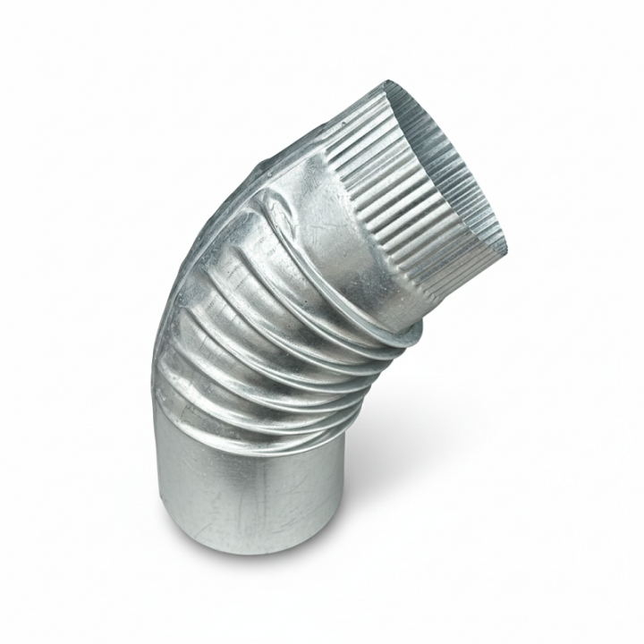 Фото Коліно оцинковане Ø140мм 45-90° - Магазин MASMART