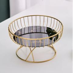 Фото Фруктовница на ножке металлическая Miss Decor gold D-6690...  - Магазин MASMART