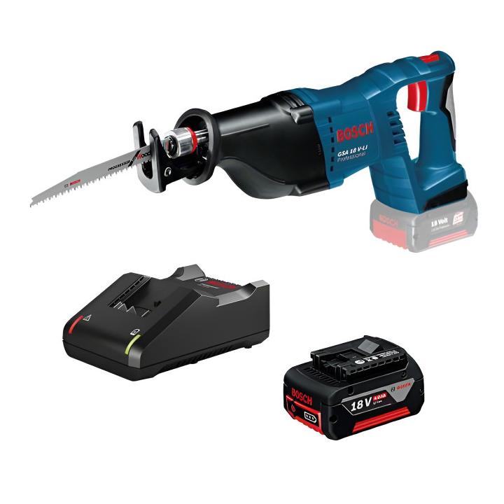 Фото Аккумуляторная сабельная пила Bosch GSA 18 V-LI Professional + АКБ 4А (0615990L6H) - Магазин MASMART