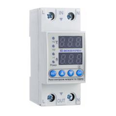 Фото Реле контролю напруги та струму однофазне Аско RKV 40А 2P  - Магазин MASMART