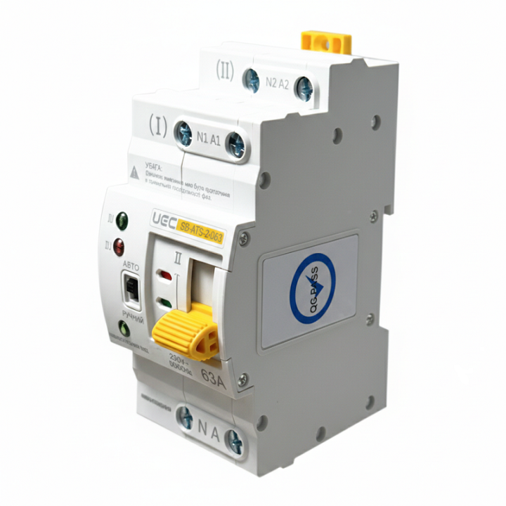 Фото Переключатель нагрузки UEC SB-ATS-2-063-UEC 2P 63A AVR-2-063  - Магазин MASMART