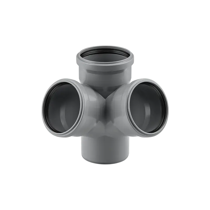 Фото Хрестовина каналізаційна двоплощинна Ø110/110/110х67° Magnaplast - Магазин MASMART