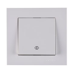 Фото Вимикач одноклавішний перехресний Arvia Electric Karen білий  - Магазин MASMART