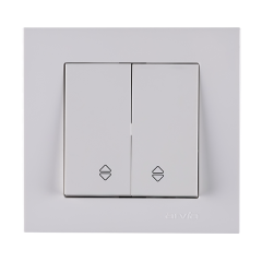 Фото Выключатель двухклавишный проходной Arvia Electric Karen...  - Магазин MASMART