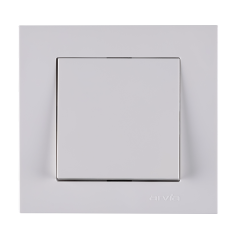 Фото Выключатель одноклавишный Arvia Electric Karen белый  - Магазин MASMART