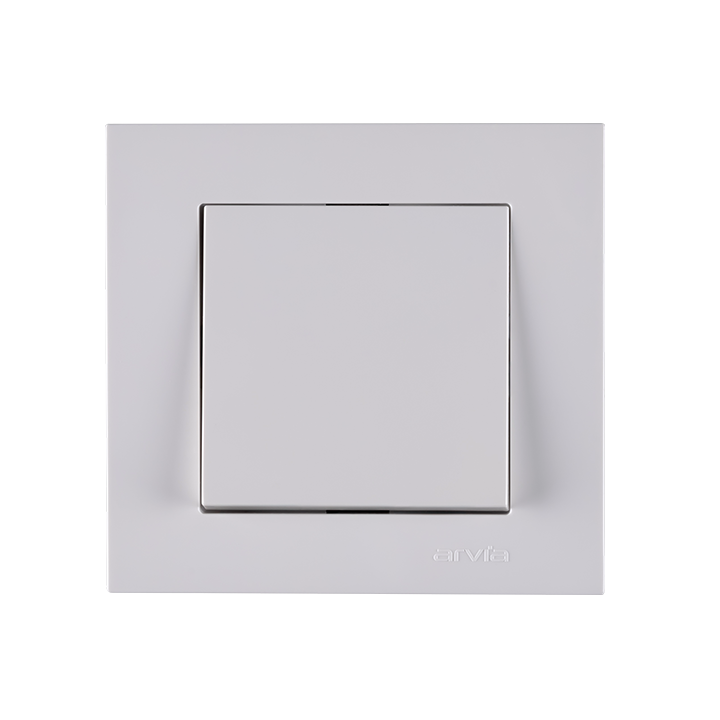 Фото Выключатель одноклавишный Arvia Electric Karen белый - Магазин MASMART