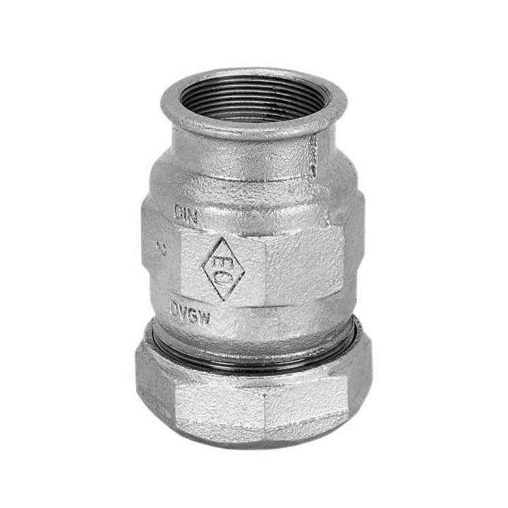 Фото Перехідник затискний QI 1 1/2"В Atusa чавунний оцинкований  - Магазин MASMART