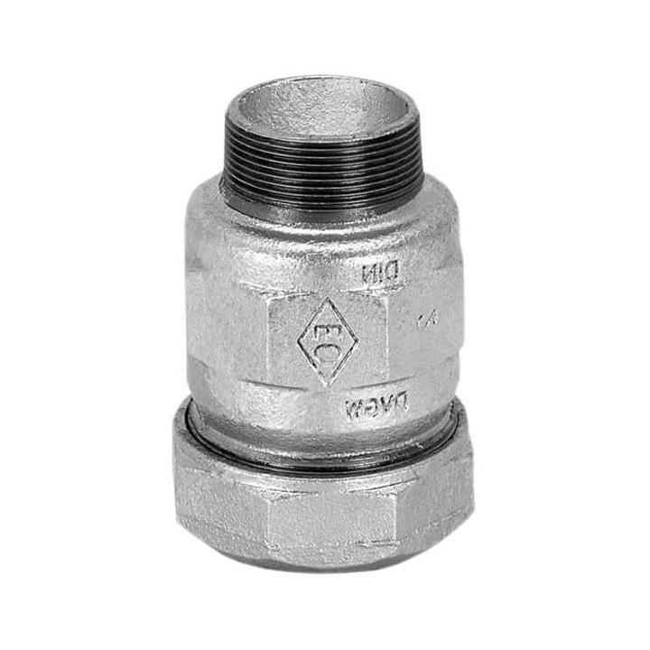 Фото Переходник зажимной QA 1" Н Atusa чугунный оцинкованный - Магазин MASMART