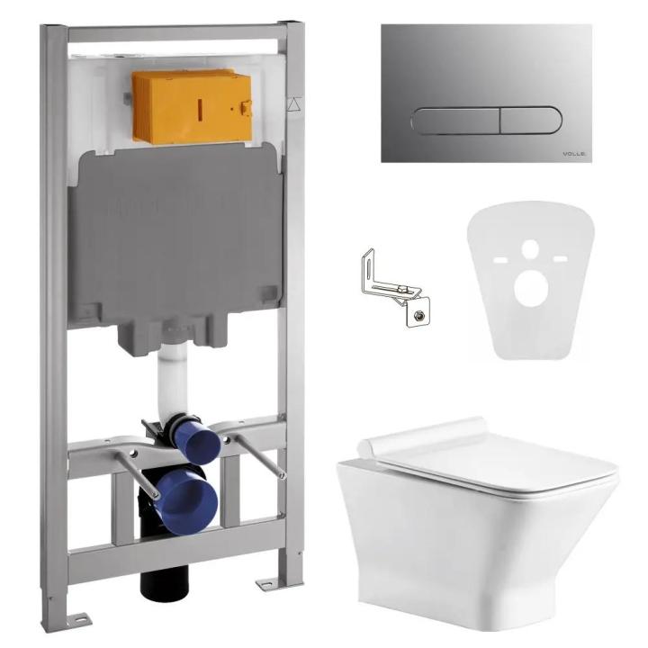 Фото Комплект інсталяції Volle Master з унітазом Leon Rimless Slim (141515+13-11-160) - Магазин MASMART