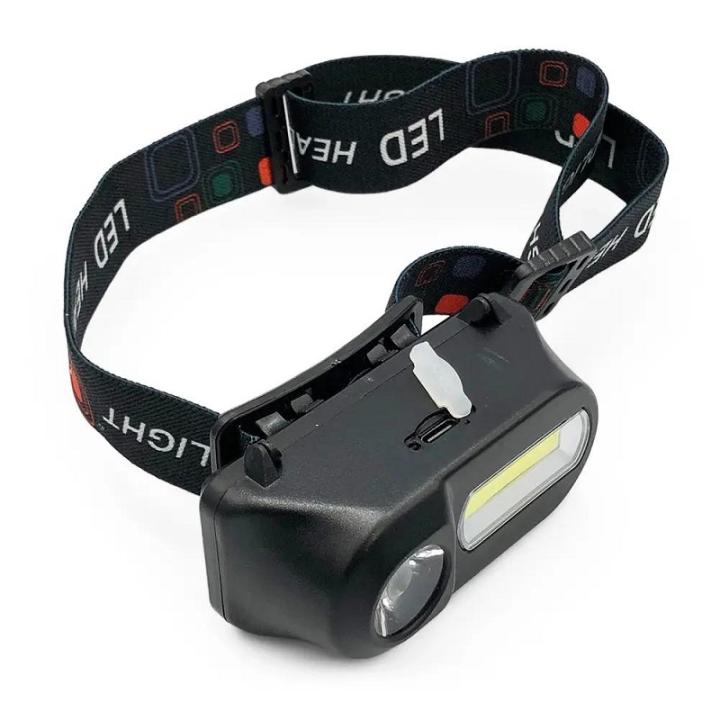 Фото Ліхтар налобний акумуляторний KX-1804 XPE+COB 1x18650 ЗУ Type-C  - Магазин MASMART