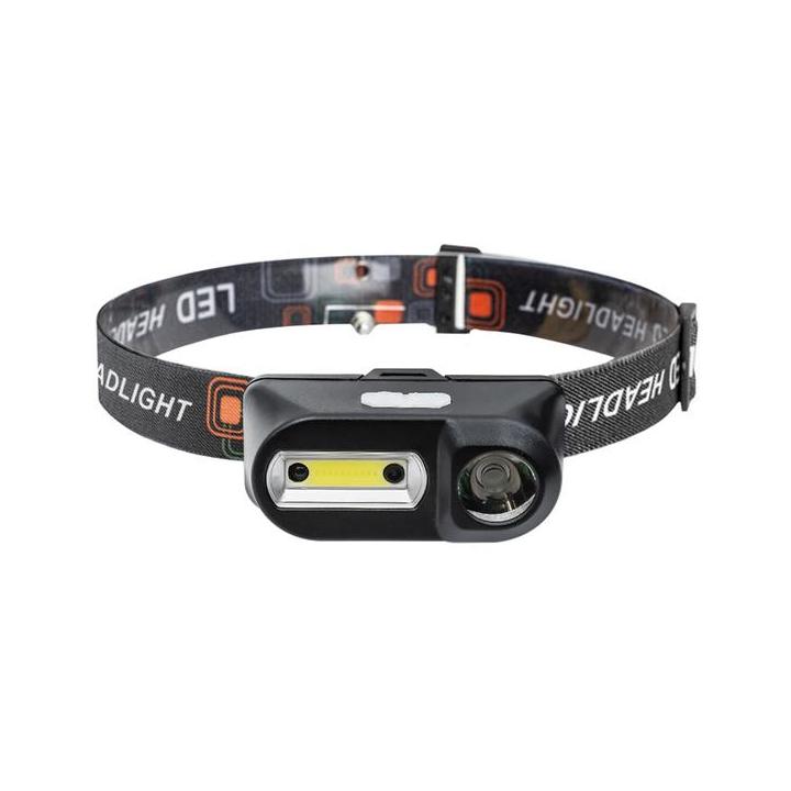 Фото Фонарь налобный аккумуляторный KX-1804 XPE+COB 1x18650 ЗУ Type-C - Магазин MASMART