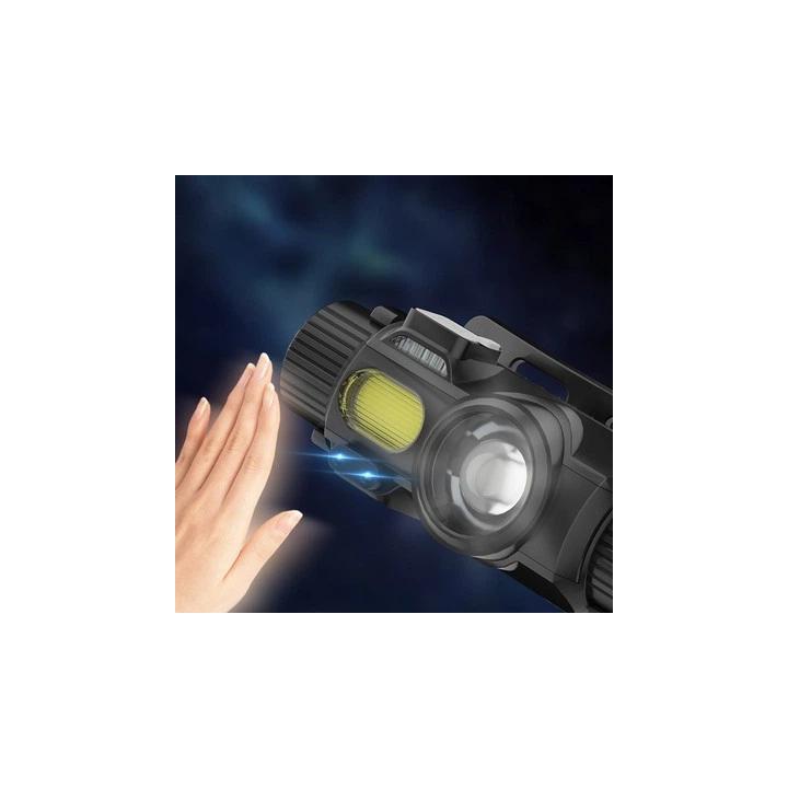 Фото Ліхтар налобний акумуляторний з датчиком руху YY-16 XPE+COB Motion Sensor та магніт 1x18650 ЗУ Type-C  - Магазин MASMART